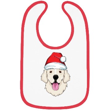 Discover Blond Golden Retriever Santa Hat Cute Christmas Bibs