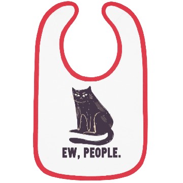 Discover Ew People - Funny Black Cat Lovers Bibs