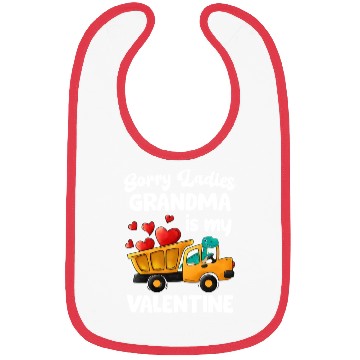 Discover Grandma Is My Valentine Trex Dino Dump Truck Boys Bibs