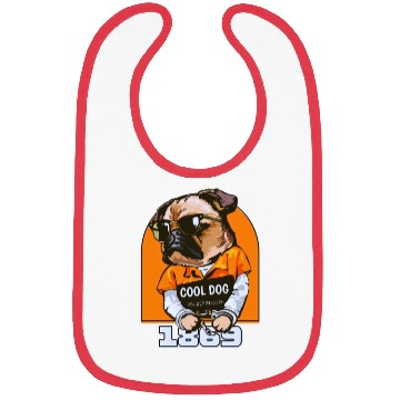 Discover Black Orange Cool Dog Bibs