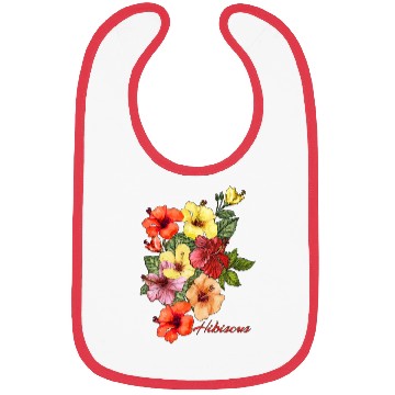 Discover Summer Splendor: Hibiscus Floral Delights Bibs