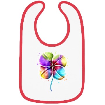 Discover LGBTQ Colorful Four Leaf Clover Shamrock St Bibs
