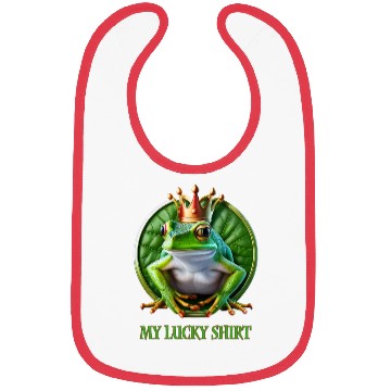 Discover My Lucky Green Frog Bibs