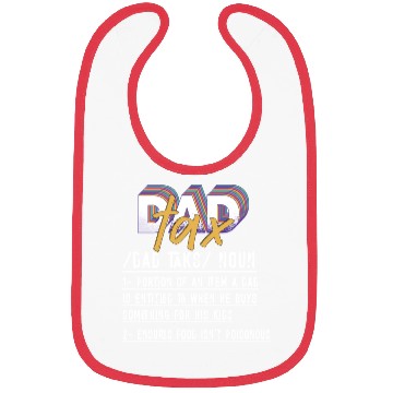 Discover Vintage Dad Tax Definition Men Funny Father's Day Bibs