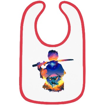 Discover Sunset Samurai Warrior Bibs