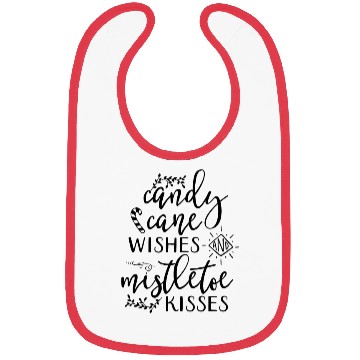 Discover Candy Cane Wishes and Mistletoe Kisses Bibs