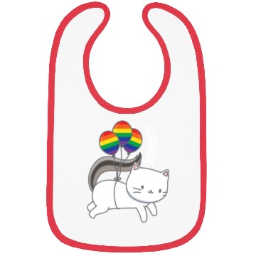 Discover Purride Cat Balloon Rainbow Gay Bibs