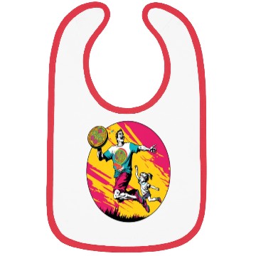 Discover Ultimate Frisbee Retirement Appreciation Pop Art Bibs