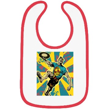 Discover Ultimate Frisbee Retirement Appreciation Pop Art Bibs