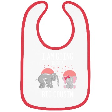 Discover Humorous I'm Going To A Big Cousin Baby Bibs