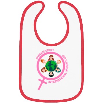 Discover Happy International Women's Day Embrace Equity Bibs