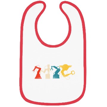 Discover Robot Robotics Engineer Retro Bibs