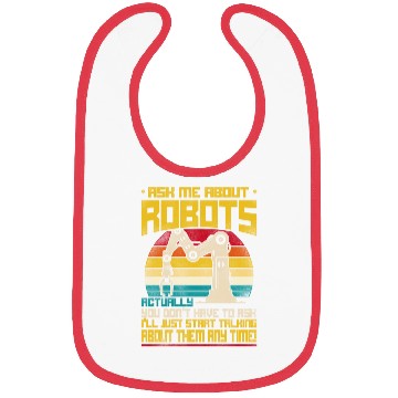 Discover Robot Robotics Engineer Retro Bibs