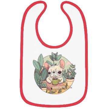 Discover Cute Frenchie, Coffee & Books: A Perfect Pairing Bibs