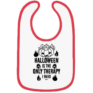 Discover Halloween Therapy Funny saying gift Bibs
