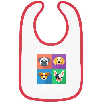 Discover Best Dog Dad Ever Bibs