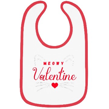 Discover meowy valentine Bibs