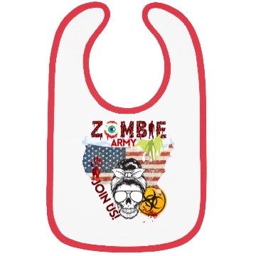 Discover Zombie Army Join Us Now Girl Bibs