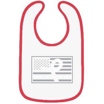 Discover USA Flag Carcinoid Cancer Awareness Beat Cancer Bibs