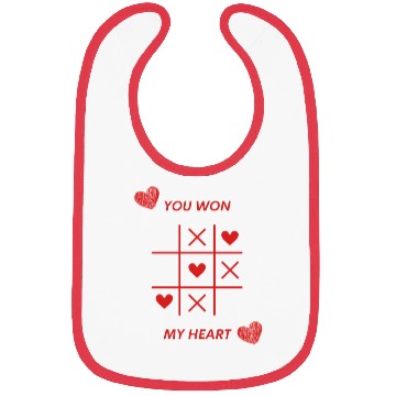 Discover You Won My Heart : X O Creative Game Bibs