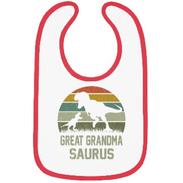 Discover Great Grandma Saurus T Rex Dinosaur GrandmaSaurus Bibs