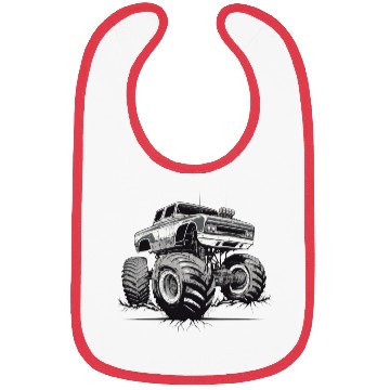 Discover Monster Truck Vintage Bibs