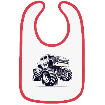 Discover Monster Truck Vintage Bibs