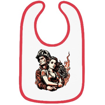 Discover Firefighter Thin Red Line Wife Bibs
