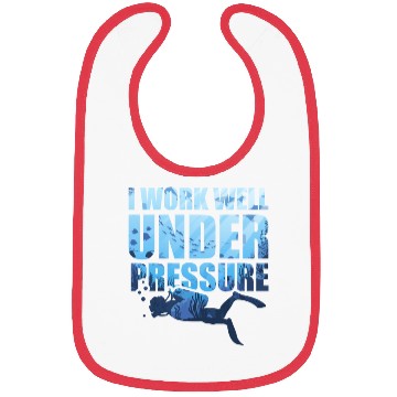 Discover I Work Well Under Pressure Scuba Diving Deep Bibs