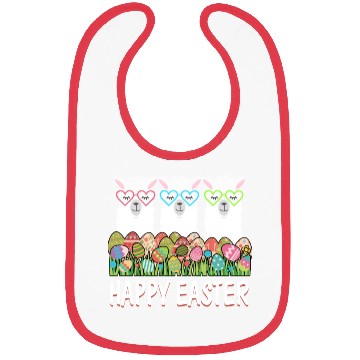 Discover Happy Easter Eggs Easter Llama Alpaca Bunny Bibs