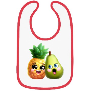 Discover Pineapple pear love - cute fruit design Bibs