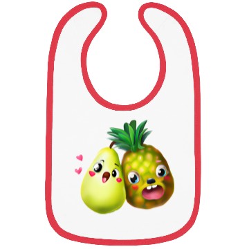 Discover Pineapple pear love - cute fruit design Bibs