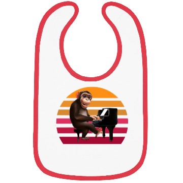Discover Monkey at the piano Bibs