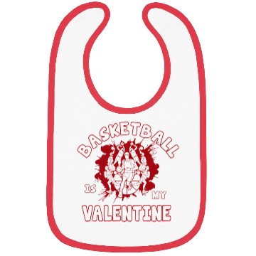 Discover Basketball Is My Valentine Basketball Heart Bibs