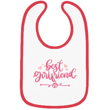 Discover I love girlfriend pink Bibs