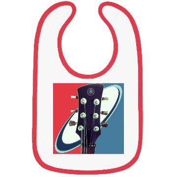 Discover Red White Blue Rock and Roll Themed Guitar Bibs