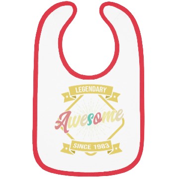 Discover Awesome since Awesome since 1983 birthday legend Bibs