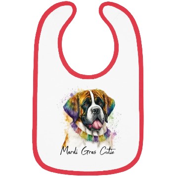 Discover Mardi Gras Cutie Saint Bernard Bibs