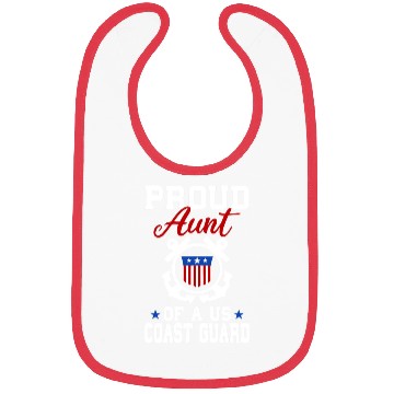 Discover Proud US Coast Guard Aunt Bibs