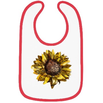 Discover Leopard Print Sunflower Bibs