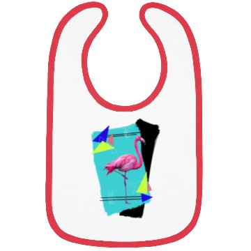 Discover Retro Flamingo Bibs