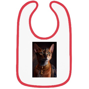 Discover Abyssinian Queen Cat Breed Portrait Royal Renaissa Bibs