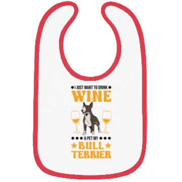 Discover Bull Terrier And Wine Miniature Bibs