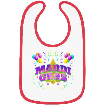 Discover Logo With Ballons and Fleur De Lis For Mardi Gras Bibs