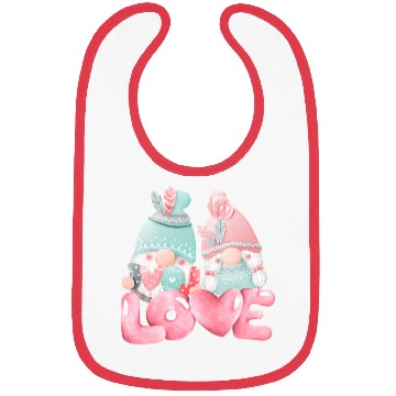Discover I love U. Valentine's Gnomes. Bibs