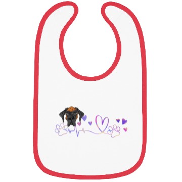Discover Great Dane Heartbeat Bibs