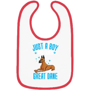 Discover Just A Boy Who Loves Great Dane Bibs