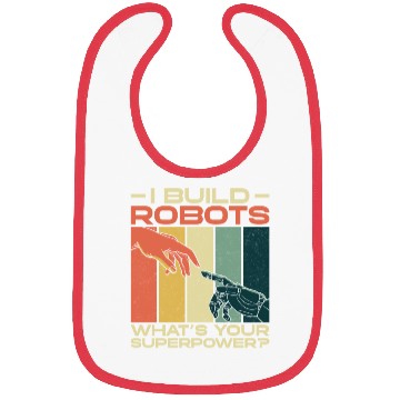 Discover Robot Robotics Engineer Retro Bibs