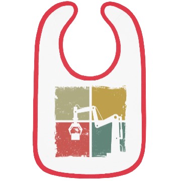 Discover Robot Robotics Engineer Retro Bibs