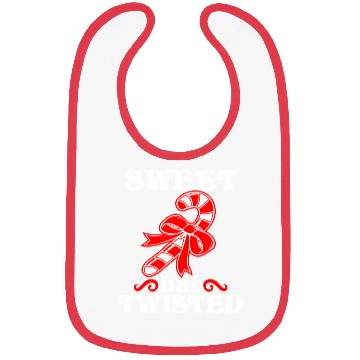 Discover Christmas Sweet But Twisted Candy Cane Bibs